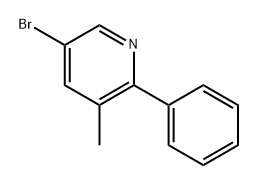 5-Bromo-3-methyl-2-phenyl-pyridine Structure