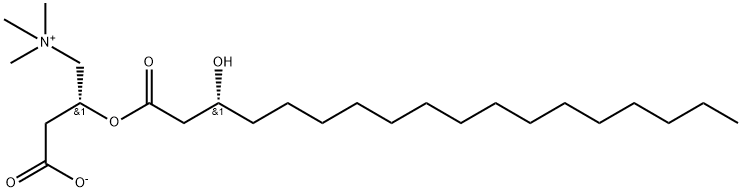 1-Propanaminium, 3-carboxy-2-[[(3R)-3-hydroxy-1-oxooctadecyl]oxy]-N,N,N-trimethyl-, inner salt, (2R)- Structure