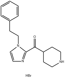 Methanone, [1-(2-phenylethyl)-1H-imidazol-2-yl]-4-piperidinyl-, hydrobromide (1:2) 구조식 이미지