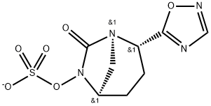 Sulfuric acid, mono[(1R,2S,5R)-2-(1,2,4-oxadiazol-5-yl)-7-oxo-1,6-diazabicyclo[3.2.1]oct-6-yl] ester, ion(1-) Structure