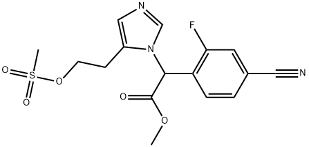 1H-Imidazole-1-acetic acid, α-(4-cyano-2-fluorophenyl)-5-[2-[(methylsulfonyl)oxy]ethyl]-, methyl ester Structure