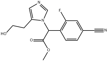 1H-Imidazole-1-acetic acid, α-(4-cyano-2-fluorophenyl)-5-(2-hydroxyethyl)-, methyl ester Structure