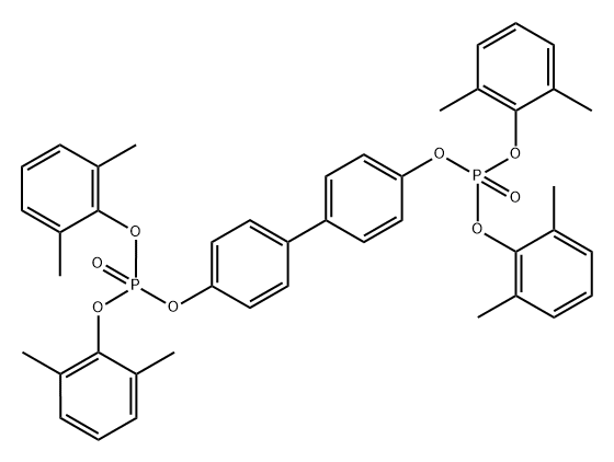 Biphenyl-4,4'-diyl tetrakis(2,6-dimethylphenyl) bis(phosphate) Structure