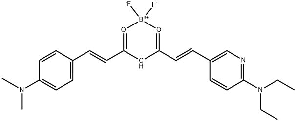 Boron, [(1E,6E)-1-[6-(diethylamino)-3-pyridinyl]-7-[4-(dimethylamino)phenyl]-1,6-heptadiene-3,5-dionato-κO3,κO5]difluoro-, (T-4)- Structure