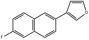 3-(6-Fluoro-2-naphthalenyl)furan Structure