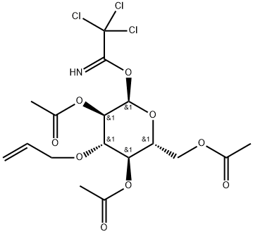 α-D-Glucopyranose, 3-O-2-propen-1-yl-, 2,4,6-triacetate 1-(2,2,2-trichloroethanimidate) Structure