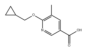 6-(Cyclopropylmethoxy)-5-methylnicotinic acid Structure