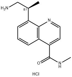 4-Quinolinecarboxamide, 8-[(1S)-2-amino-1-methylethyl]-N-methyl-, hydrochloride (1:2) Structure