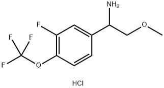 3-FLUORO-4-(TRIFLUOROMETHOXY)-ALPHA-(METHOXYMETHYL)BENZYLAMINE HYDROCHLORIDE Structure