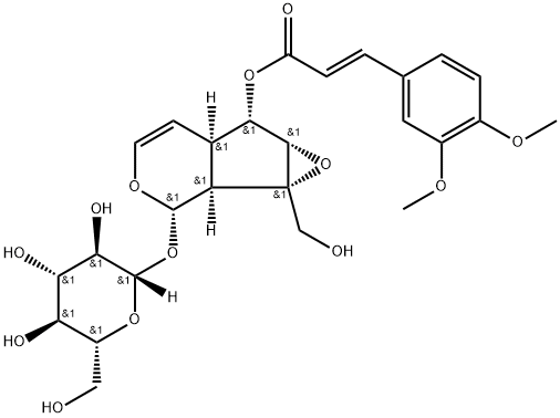 6-O-(3'',4''-Dimethoxycinnamoyl)catalpol Structure