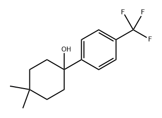 4,4-dimethyl-1-(4-(trifluoromethyl)phenyl)cyclohexanol 구조식 이미지