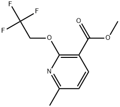 Methyl 6-methyl-2-(2,2,2-trifluoroethoxy)-3-pyridinecarboxylate Structure