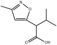 5-Isoxazoleacetic acid, 3-methyl-α-(1-methylethyl)- Structure