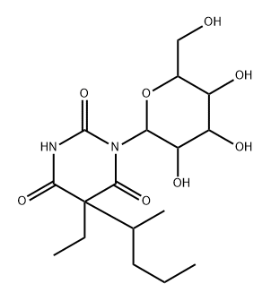 1-(glucopyranosyl)pentobarbital Structure