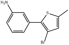 3-(3-Bromo-5-methyl-2-thienyl)benzenamine Structure