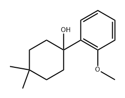 1-(2-methoxyphenyl)-4,4-dimethylcyclohexanol 구조식 이미지