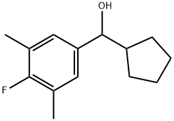 α-Cyclopentyl-4-fluoro-3,5-dimethylbenzenemethanol Structure