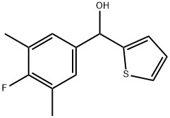 2-Thiophenemethanol, α-(4-fluoro-3,5-dimethylphenyl)- Structure