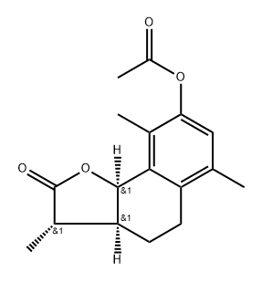 (-)-alpha-Desmotroposantonin acetate 구조식 이미지