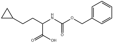 Cyclopropanebutanoic acid, α-[[(phenylmethoxy)carbonyl]amino]- Structure