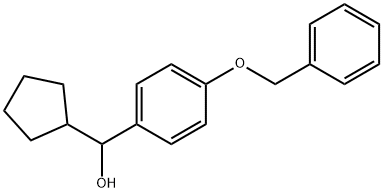 α-Cyclopentyl-4-(phenylmethoxy)benzenemethanol Structure