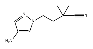 1H-Pyrazole-1-butanenitrile, 4-amino-α,α-dimethyl- Structure