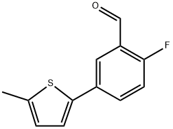 2-fluoro-5-(5-methylthiophen-2-yl)benzaldehyde Structure