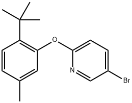 5-Bromo-2-[2-(1,1-dimethylethyl)-5-methylphenoxy]pyridine Structure