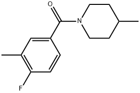 (4-Fluoro-3-methylphenyl)(4-methyl-1-piperidinyl)methanone Structure