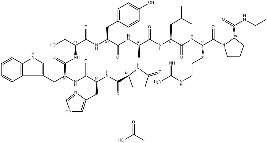 (Des-Gly10,D-Ala6,Pro-NHEt9)-LHRH 구조식 이미지