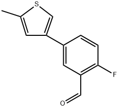 2-fluoro-5-(5-methylthiophen-3-yl)benzaldehyde Structure