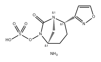 ammonium (2S,5R)-2-(isoxazol-3-yl)-7-oxo-1,6-diazabicyclo[3.2.1]octan-6-yl sulfate Structure