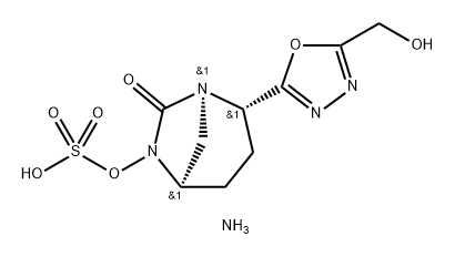 ammonium (2S,5R)-2-(5-(hydroxymethyl)-1,3,4-oxadiazol-2-yl)-7-oxo-1,6-diazabicyclo[3.2.1]octan-6-yl sulfate Structure