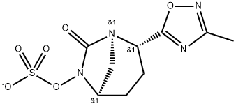 Sulfuric acid, mono[(1R,2S,5R)-2-(3-methyl-1,2,4-oxadiazol-5-yl)-7-oxo-1,6-diazabicyclo[3.2.1]oct-6-yl] ester, ion(1-) Structure