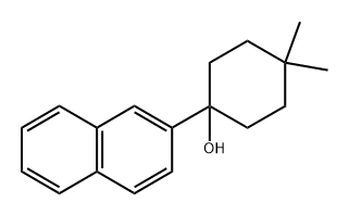 4,4-dimethyl-1-(naphthalen-2-yl)cyclohexanol Structure