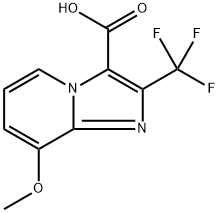 8-methoxy-2-(trifluoromethyl)imidazo[1,2-a]pyridine-3-carboxylic acid Structure