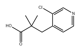 4-Pyridinepropanoic acid, 3-chloro-α,α-dimethyl- Structure