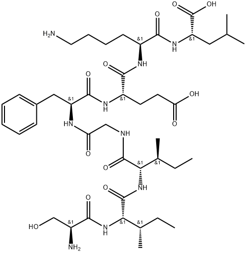 L-Leucine, L-seryl-L-isoleucyl-L-isoleucylglycyl-L-phenylalanyl-L-α-glutamyl-L-lysyl- Structure