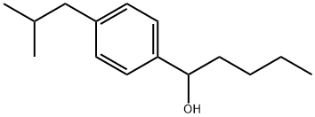 α-Butyl-4-(2-methylpropyl)benzenemethanol Structure