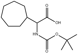 Cycloheptaneacetic acid, α-[[(1,1-dimethylethoxy)carbonyl]amino]- Structure