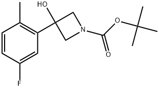 1,1-Dimethylethyl 3-(5-fluoro-2-methylphenyl)-3-hydroxy-1-azetidinecarboxylate Structure