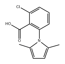 2-chloro-6-(2,5-dimethylpyrrol-1-yl)benzoic acid 구조식 이미지