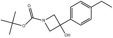 1,1-Dimethylethyl 3-(4-ethylphenyl)-3-hydroxy-1-azetidinecarboxylate Structure