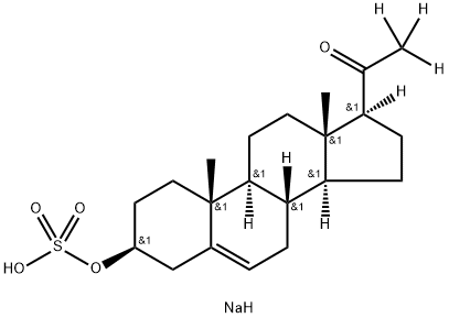 Sodium Pregnenolone-17α,21,21,21-d4 Sulfate 구조식 이미지