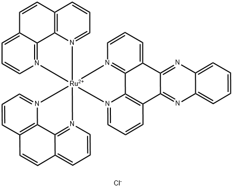 Ruthenium(2+), (dipyrido[3,2-a:2',3'-c]phenazine-κN4,κN5)bis(1,10-phenanthroline-κN1,κN10)-, chloride (1:2), (OC-6-22-Δ)- Structure