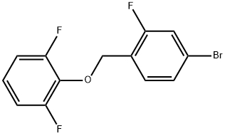 Benzene, 2-[(4-bromo-2-fluorophenyl)methoxy]-1,3-difluoro- Structure