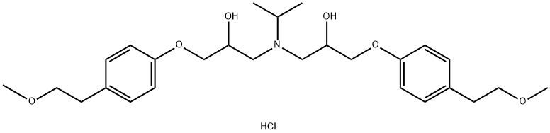 1,1′-[(1-Methylethyl)imino]bis[3-[4-(2-methoxyethyl)phenoxy]-2-propanol hydrochloride Structure
