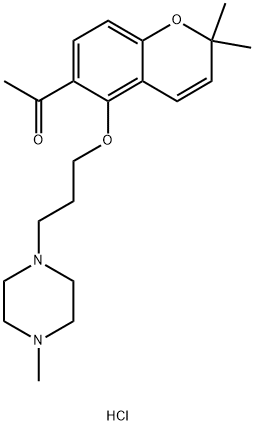 1-[2,2-dimethyl-5-[3-(4-methylpiperazin-1-yl)propoxy]chromen-6-yl]ethanone,dihydrochloride Structure