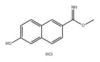 methyl-6-hydroxy-2-naphthimidate hydrochloride Structure