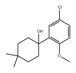 1-(5-chloro-2-methoxyphenyl)-4,4-dimethylcyclohexanol 구조식 이미지